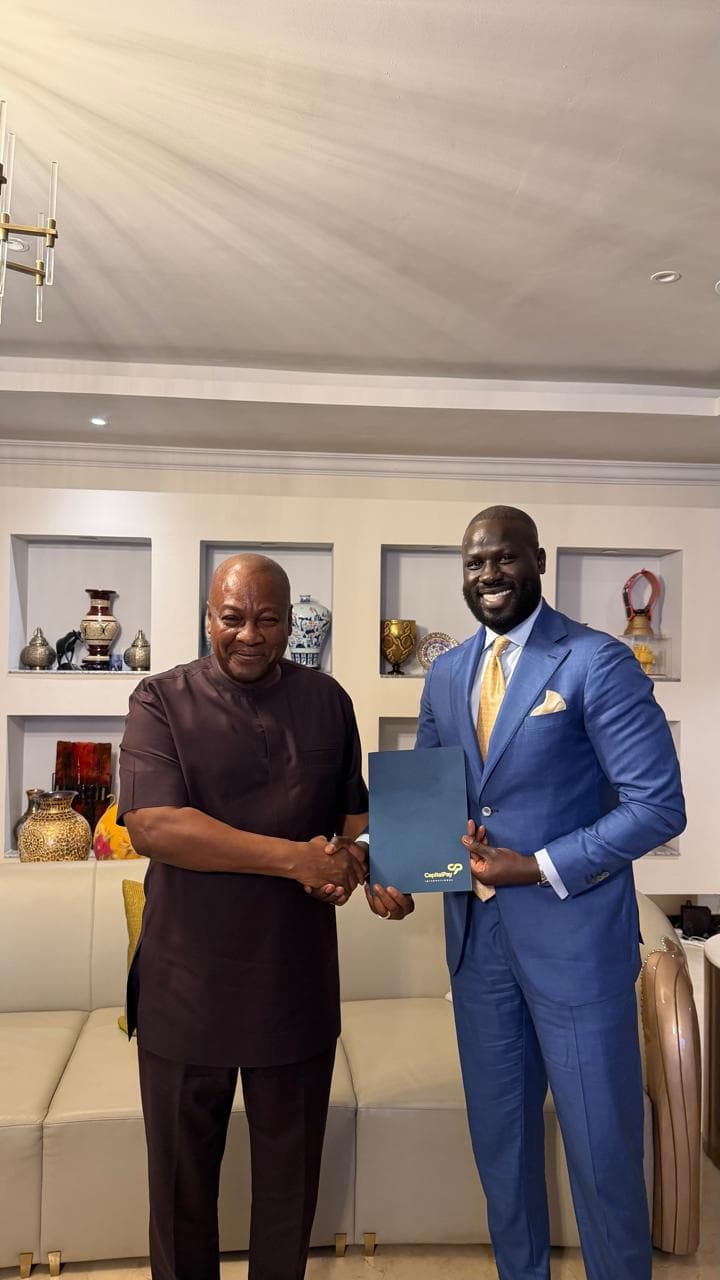 Mr Garang Malek during Capital Pay International's outreach in Ghana